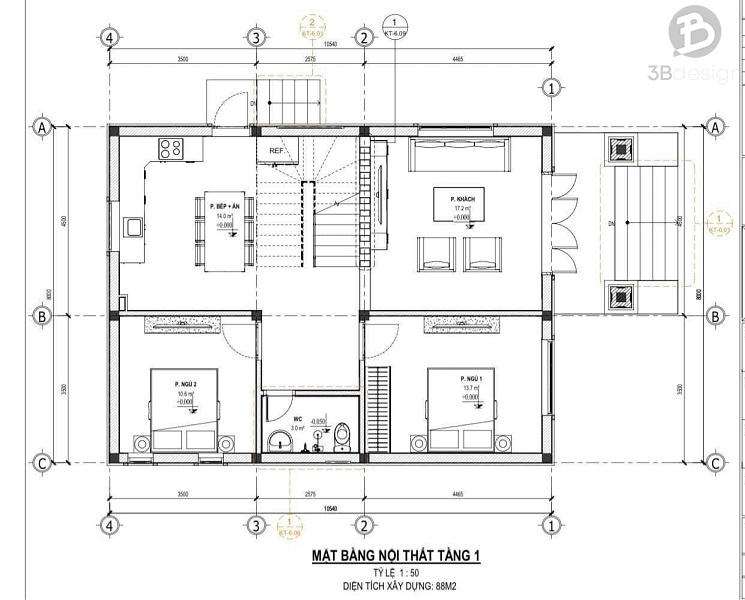Thiết kế kiến trúc nhà cấp 4